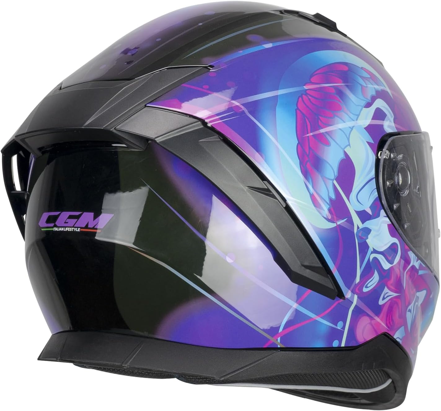 Casco per moto Integrale Uomo Donna 311S BLAST JELLY Nero Viola