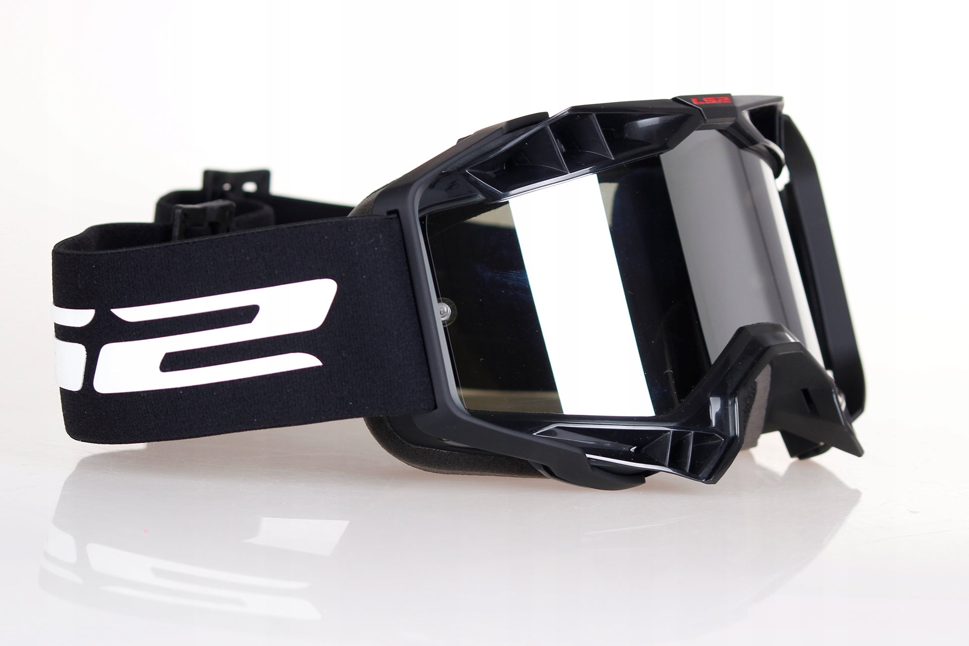 Occhiale Maschera motocross Ls2 AURA GOGGLE Nero visiera Iridio