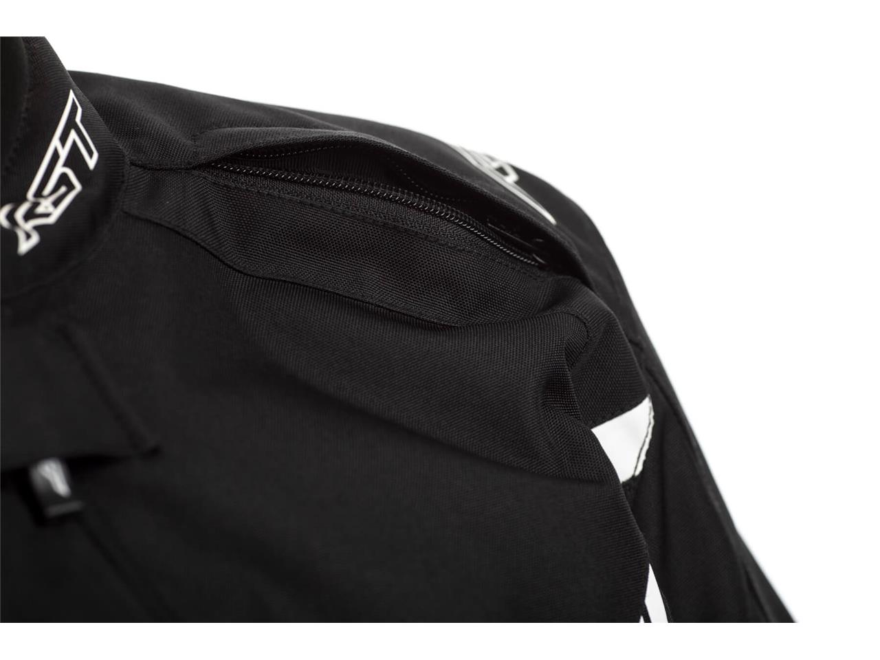 Giacca per moto in tessuto impermeabile Nero/Bianco AXIS Rst