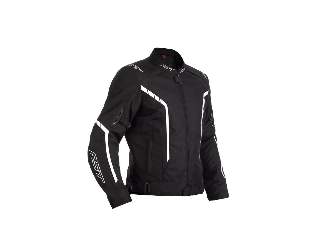 Giacca per moto in tessuto impermeabile Nero/Bianco AXIS Rst