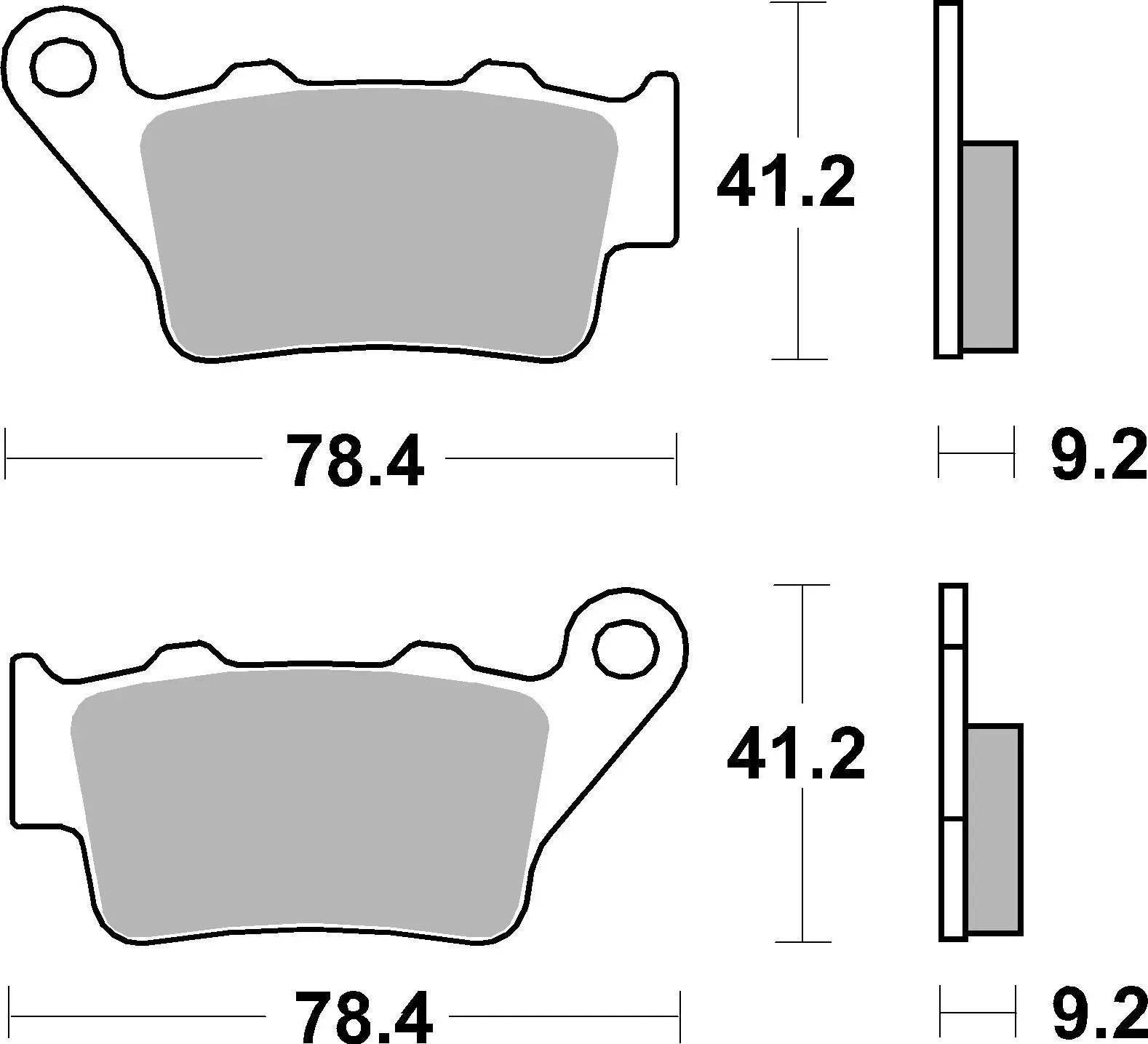 07BB02TT Coppia Pastiglie freno Brembo Posteriori KTM ROYAL ENFIELD TRIUMPH HUSQVARNA 