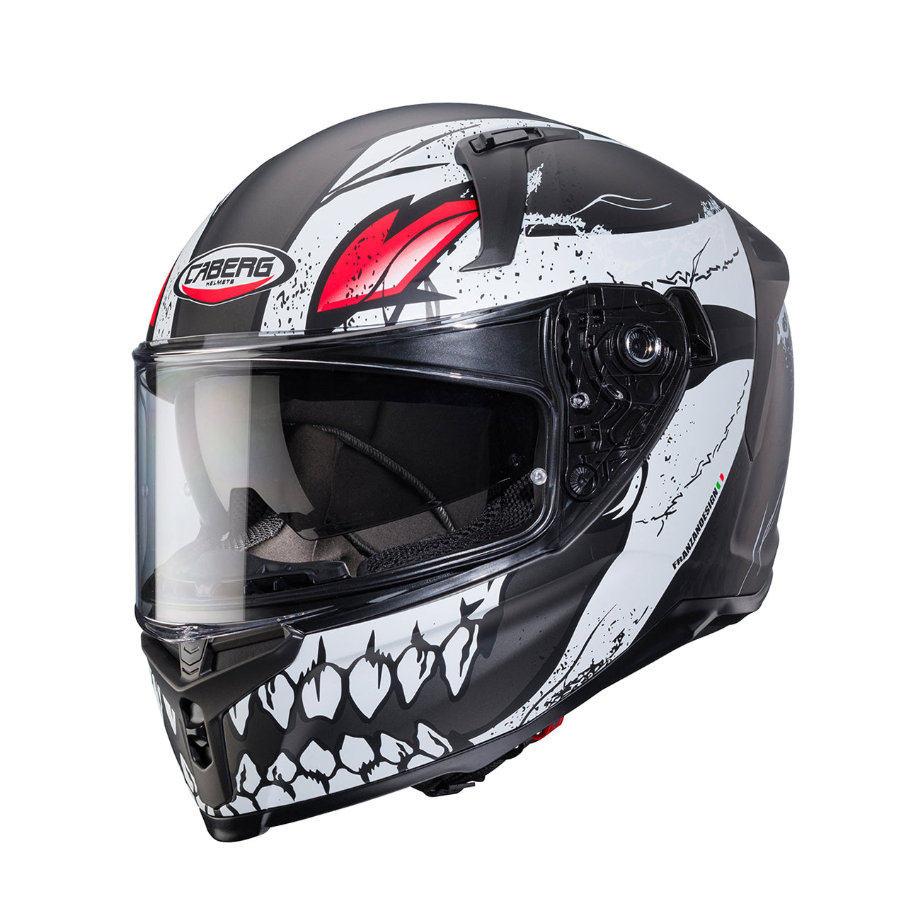 Casco moto Integrale CABERG Avalon X PUNK Grigio Opaco Nero Rosso