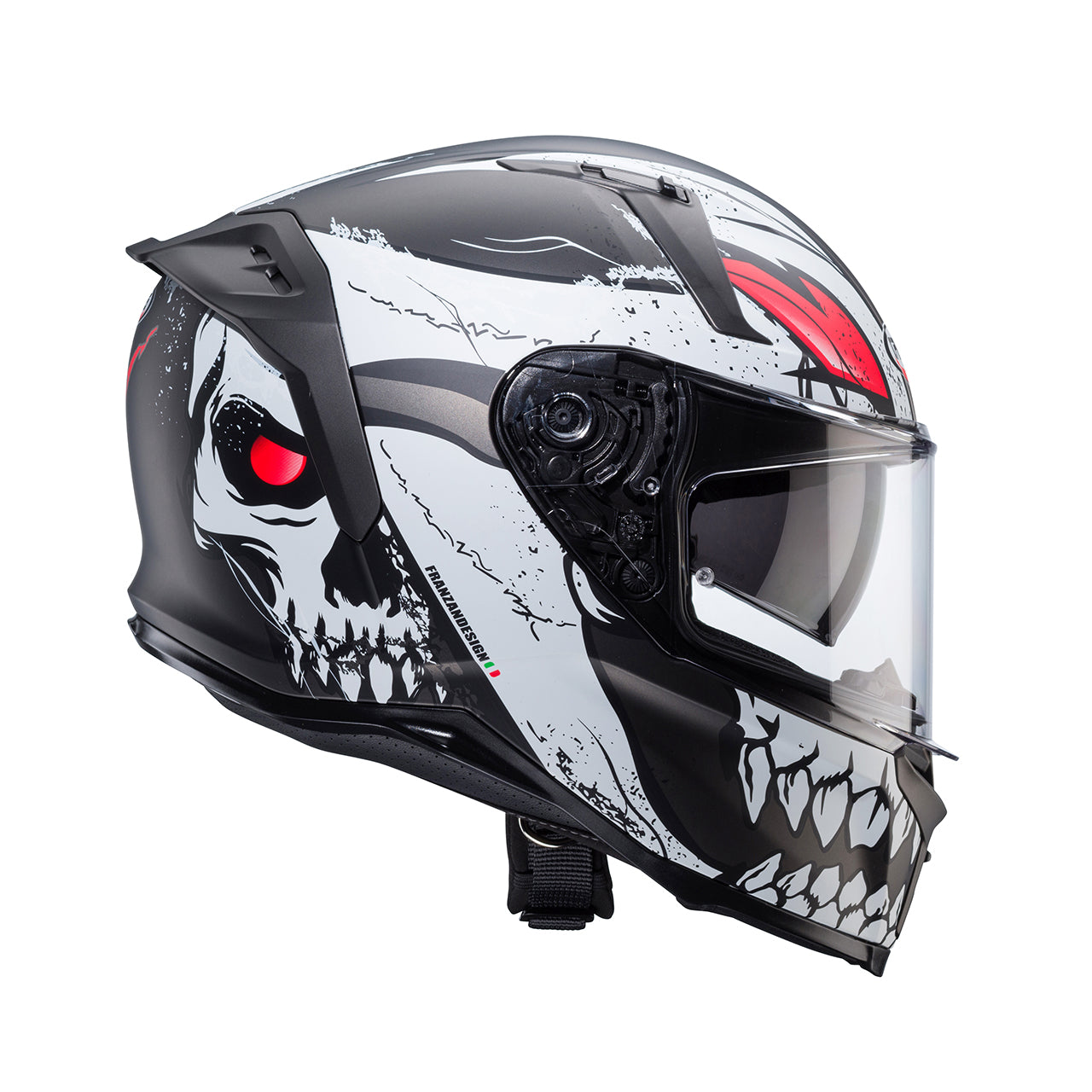 Casco moto Integrale CABERG Avalon X PUNK Grigio Opaco Nero Rosso