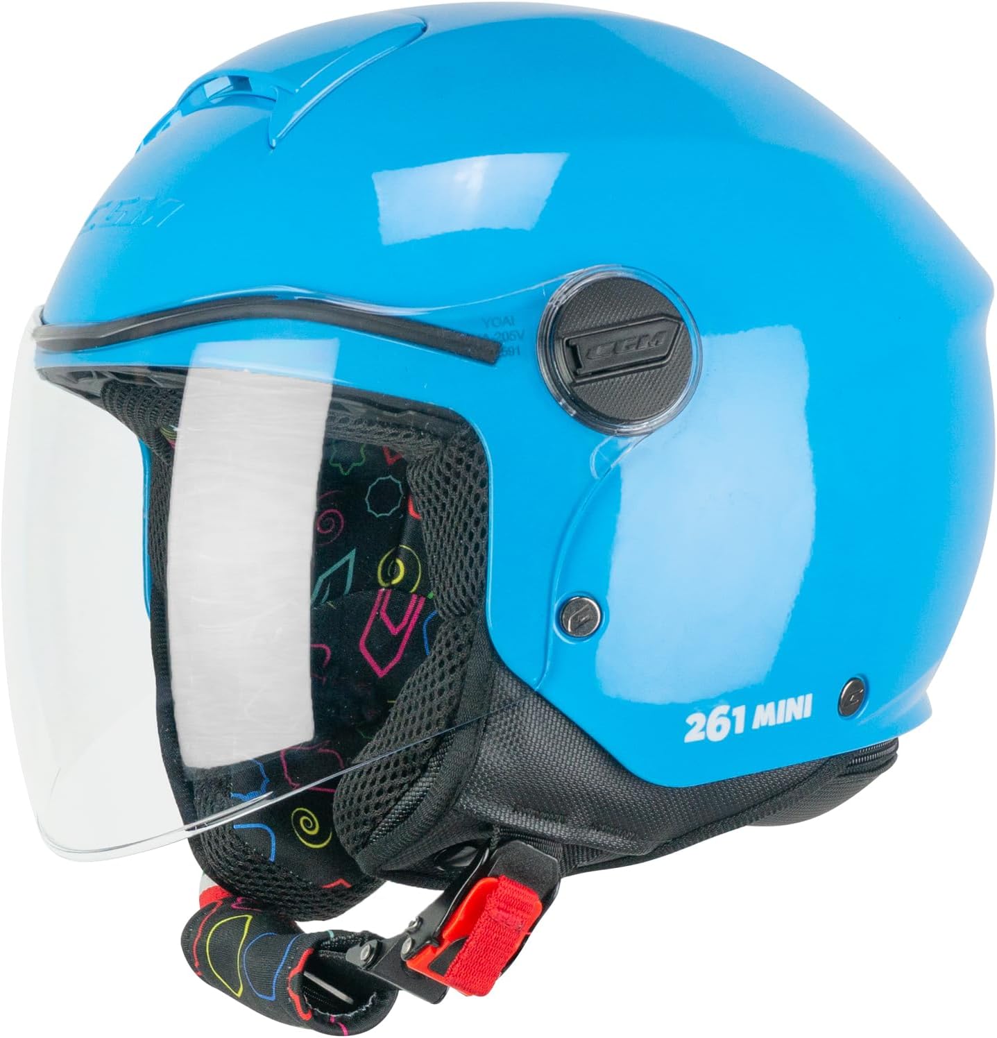 Casco Jet Cgm Bambini 261A MINI COMICS Celeste