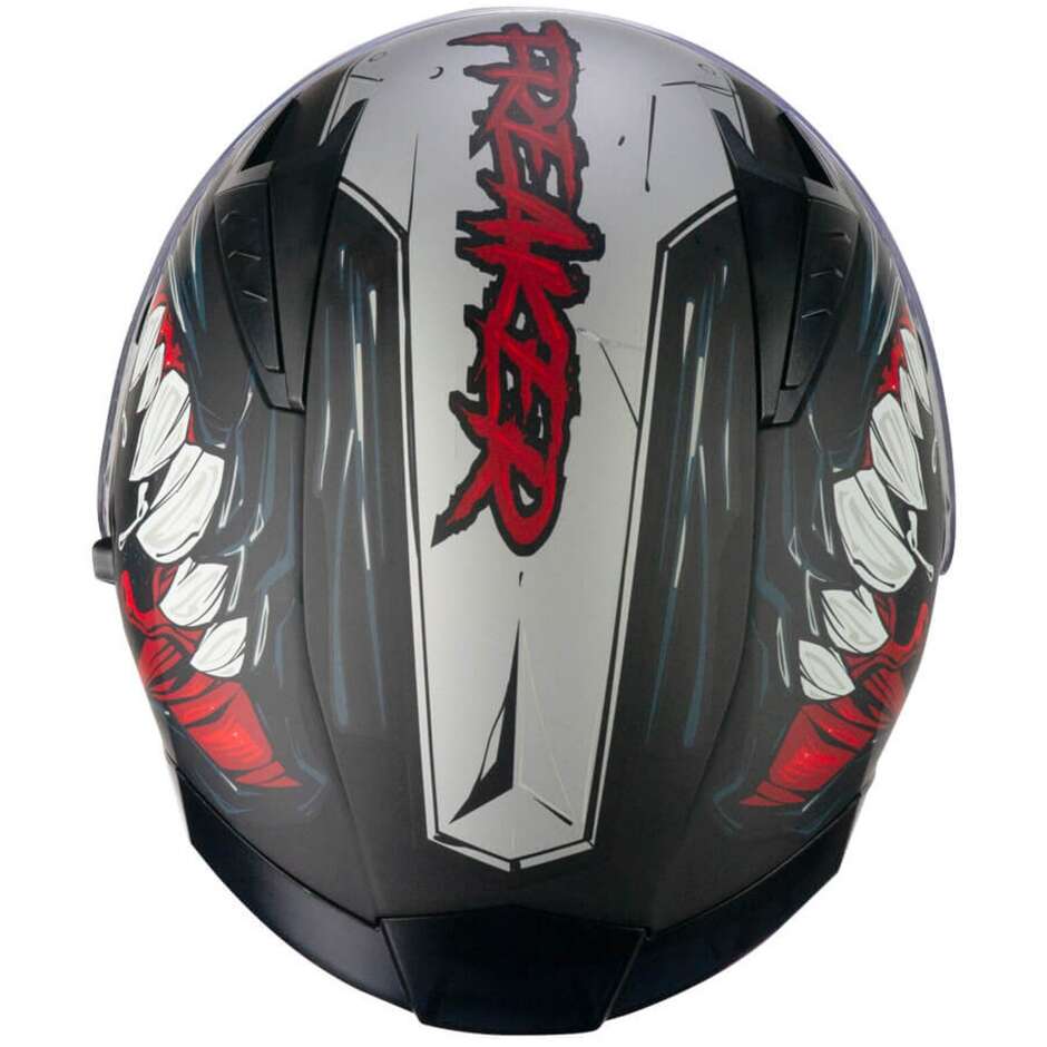 Casco Jet Uomo Donna Cgm 127X DEEP FREAKER Nero Rosso opaco Doppia visiera 