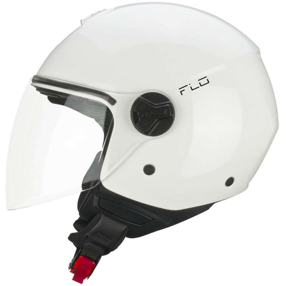 Casco moto e scooter Jet Cgm 167A FLO MONO Bianco Visiera lunga