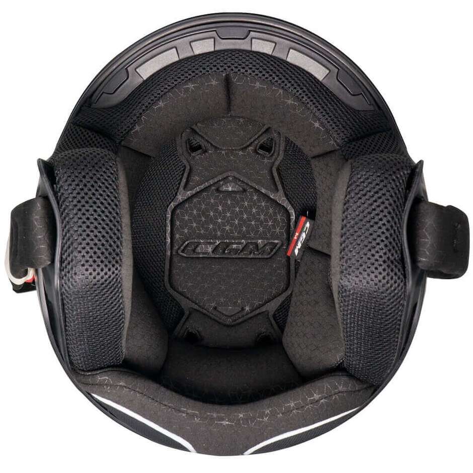 Casco moto e scooter Jet Cgm 167L FLO BICO Bianco Grigio Visiera Lunga