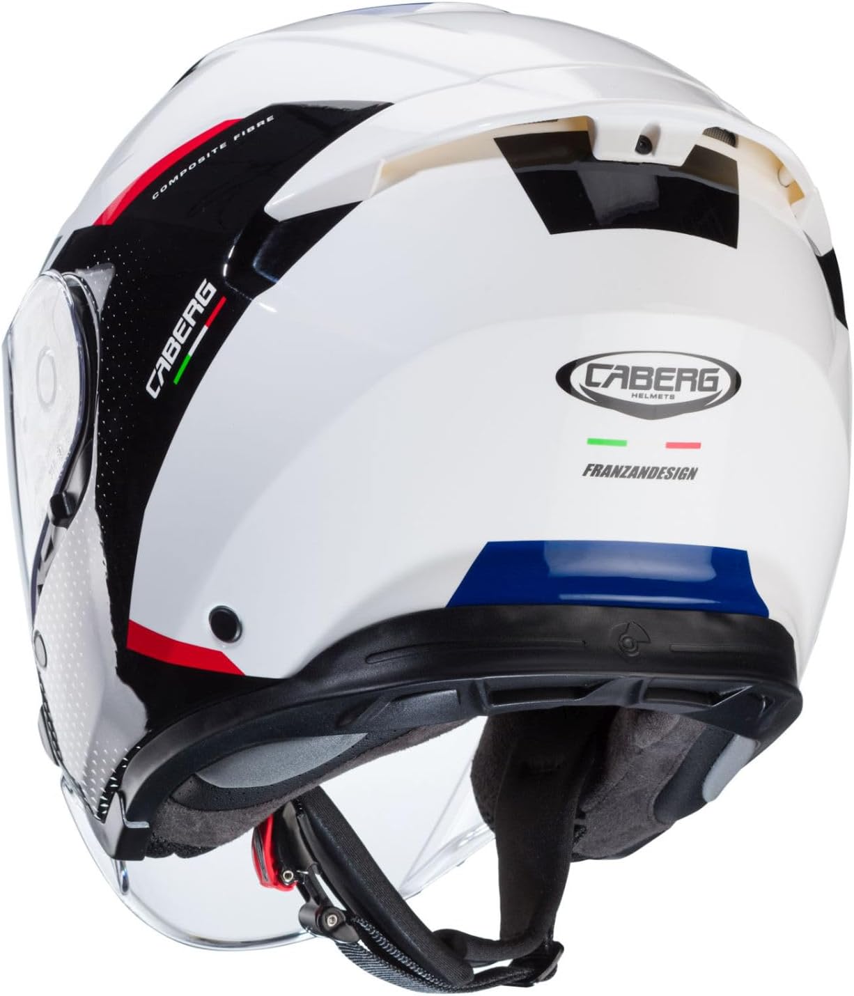 Casco moto scooter jet CABERG Flyon II Bianco/Nero/Rosso/Blu