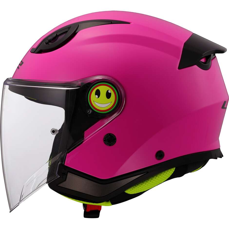 Casco per moto Jet Bambini LS2 OF622 FUNNY II SOLID PINK 