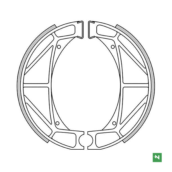 GF0213 Coppia Ganasce Freno anteriore Posteriori CAGIVA ALA ROSSA ALA BLU 250/350