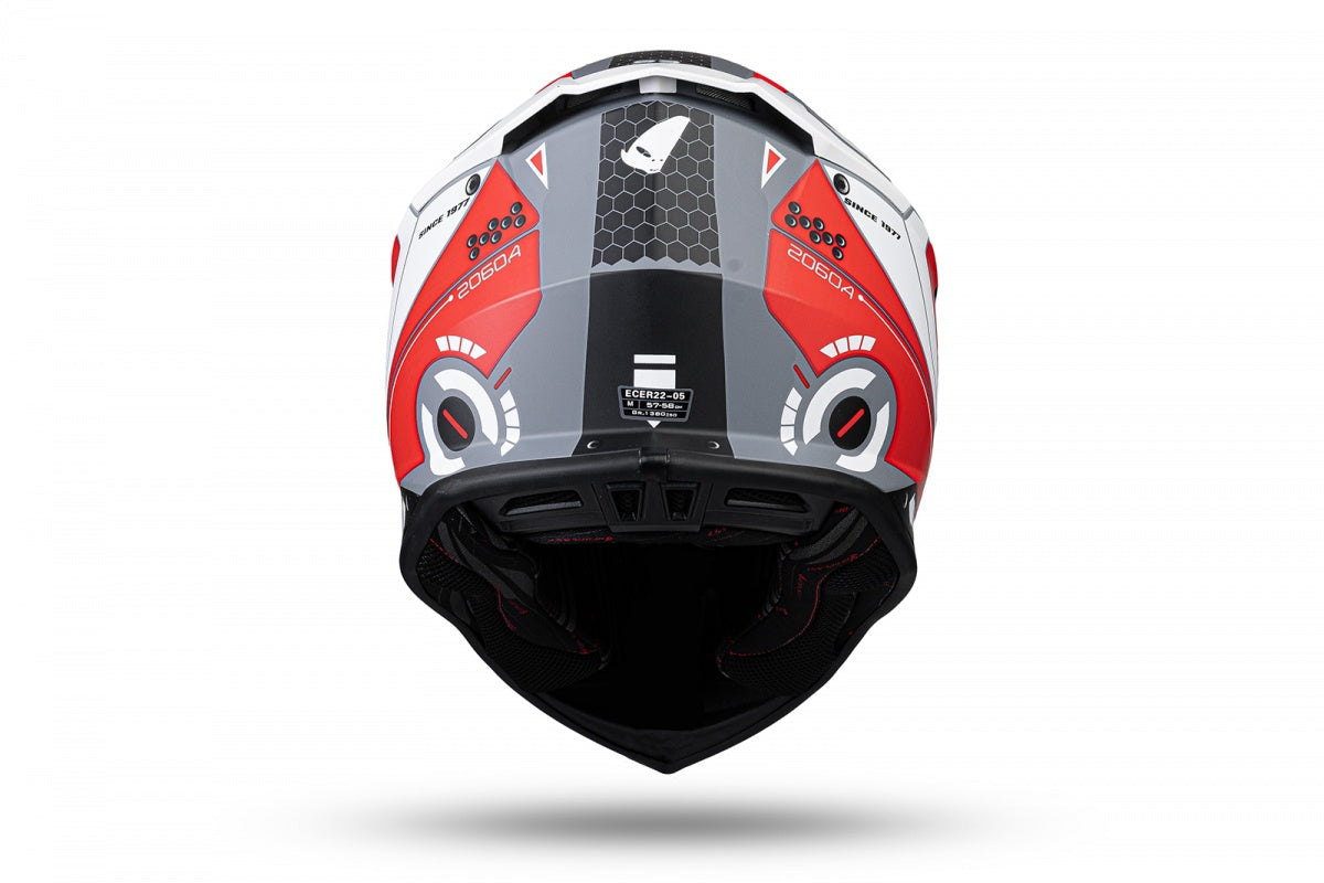 Casco motocross Intrepid rosso e bianco UfoPlast