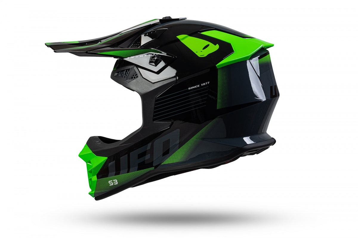 Casco motocross Intrepid nero e verde UfoPlast