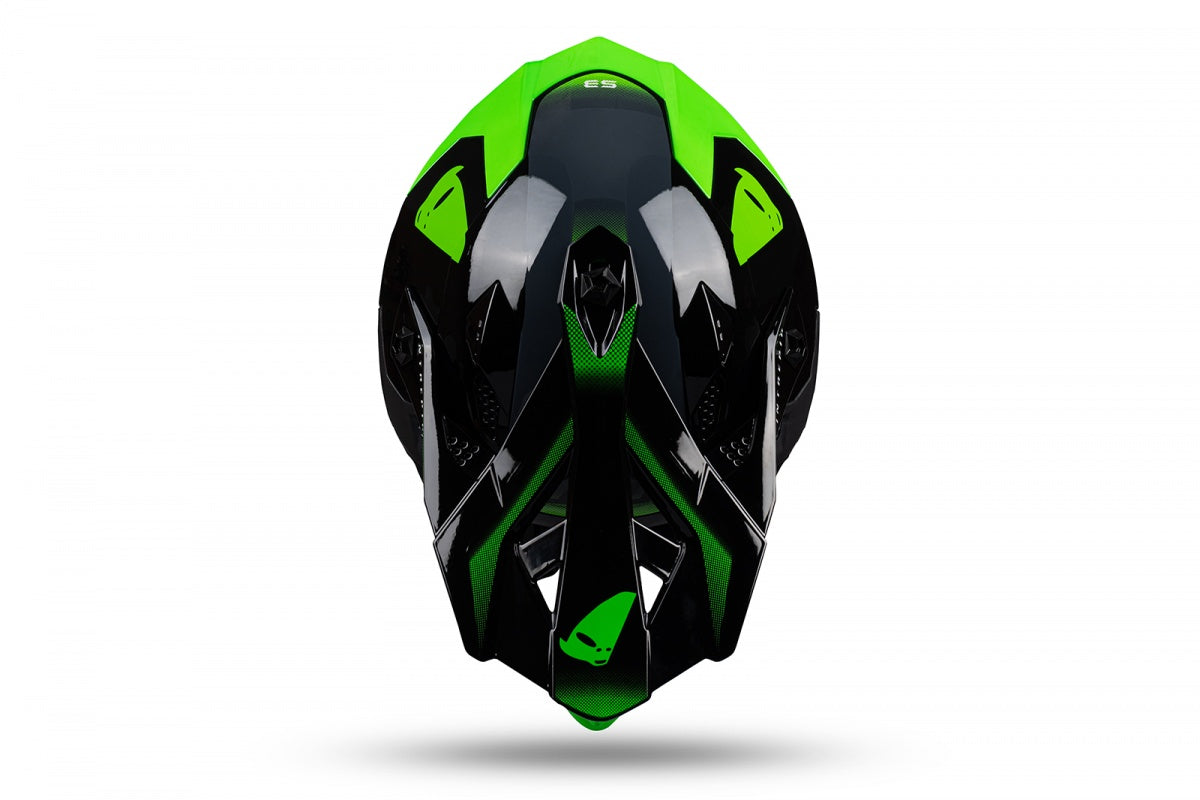 Casco motocross Intrepid nero e verde UfoPlast