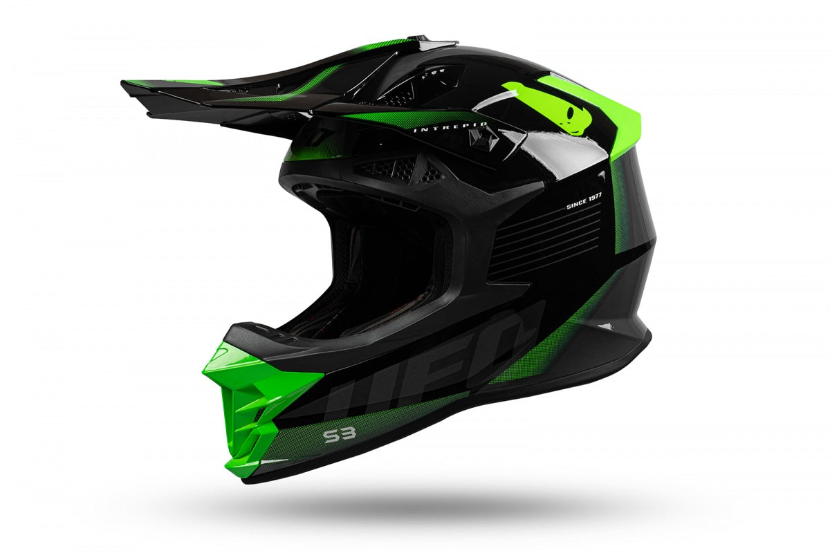 Casco motocross Intrepid nero e verde UfoPlast