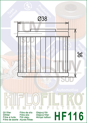 Filtro Olio Hiflo Honda 450 Crf X