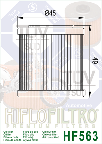 Filtro Olio HIFLO HF563 Aprilia Rxv/Sxv 450/550