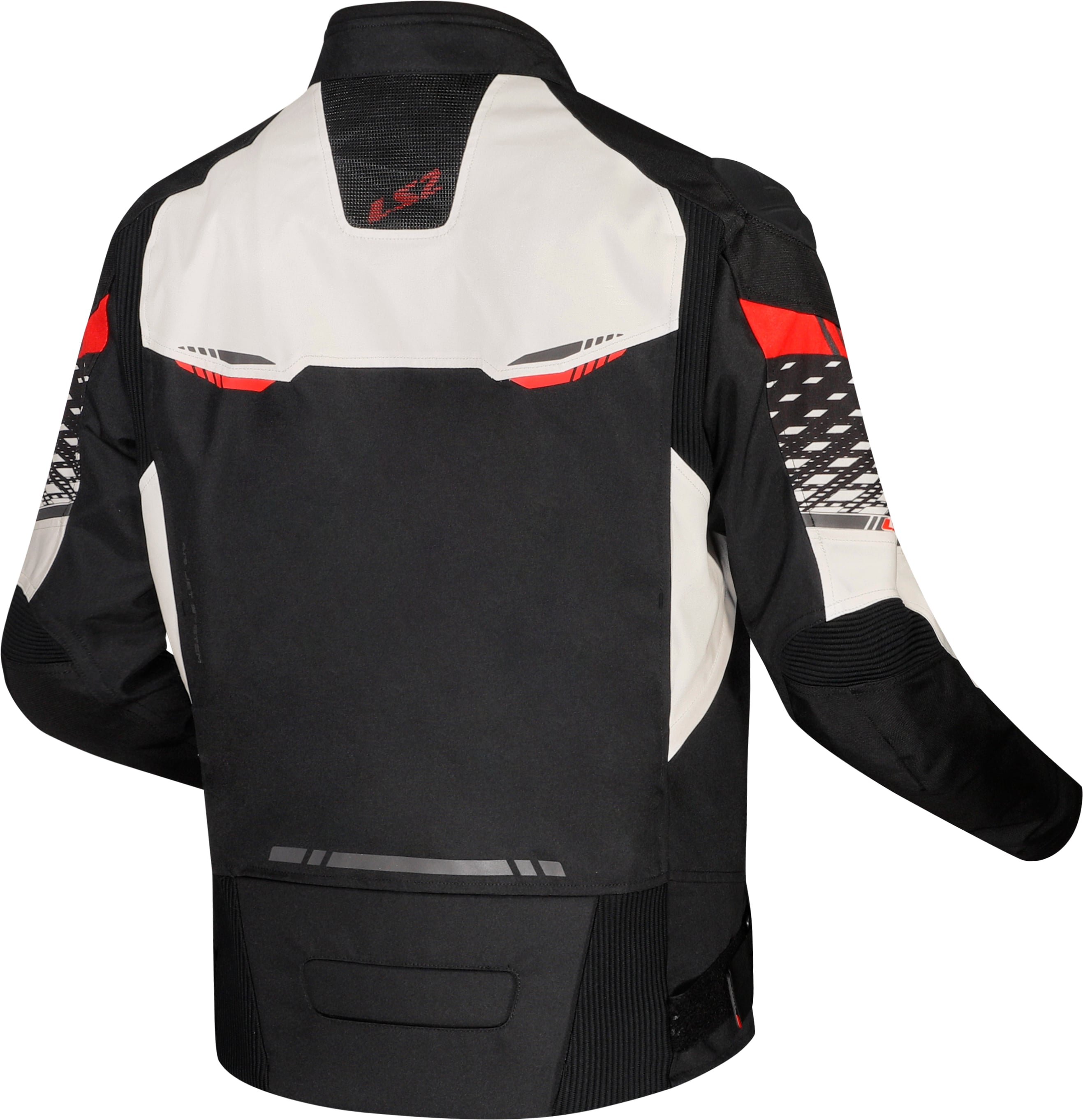 Giacca moto per Uomo LS2 APEX MAN JACKET BLACK WHITE RED