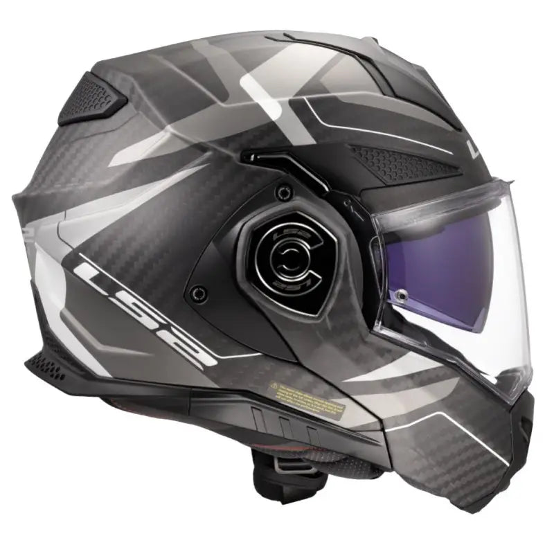 Casco Modulare per moto in carbonio LS2 FF901 ADVANT X C HORIZON SILVER GREY