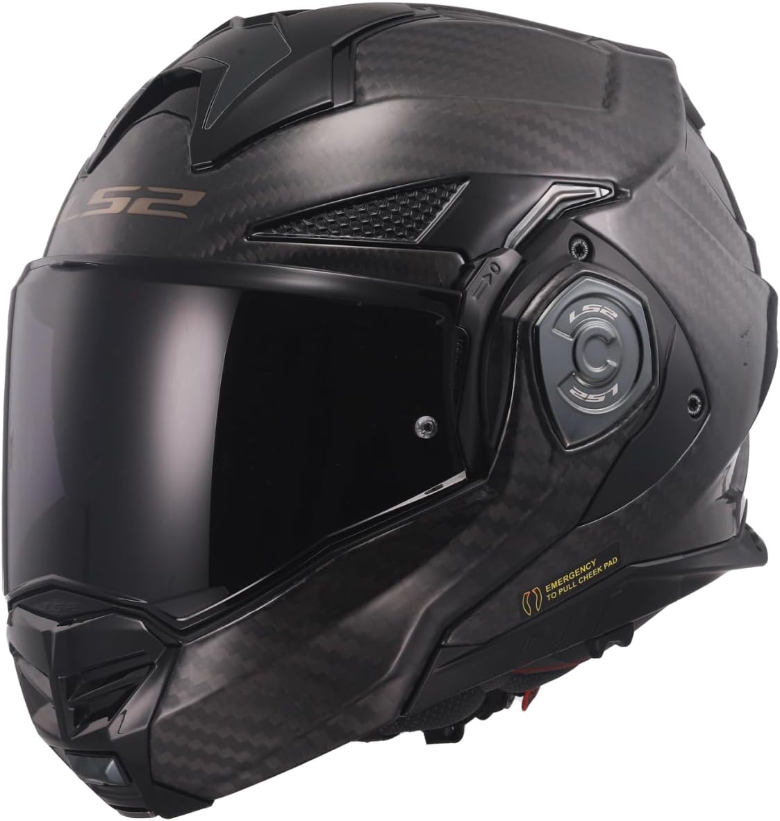 Casco Modulare per moto in carbonio LS2 FF901 ADVANT X SOLID MATT CARBON