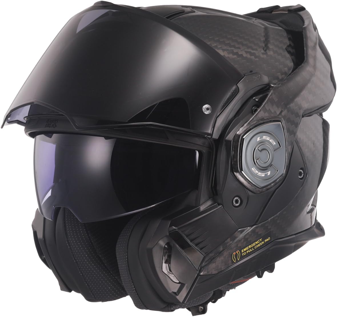 Casco Modulare per moto in carbonio LS2 FF901 ADVANT X SOLID MATT CARBON