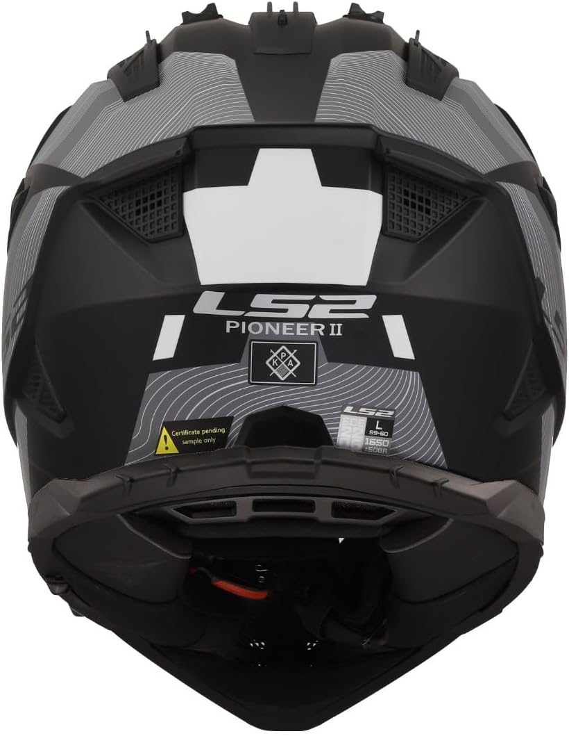 Casco Motocross Enduro LS2 MX702 PIONEER II HILL MATT BLACK WHITE