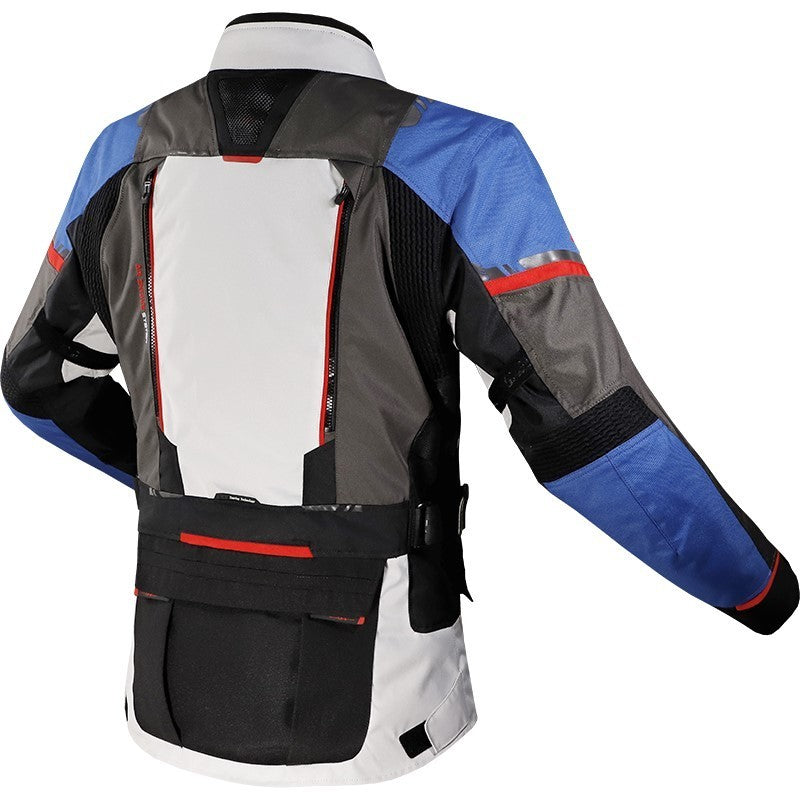 Giacca per moto in tessuto Uomo LS2 NORWAY MAN JACKET BLUE BLACK GREY RED