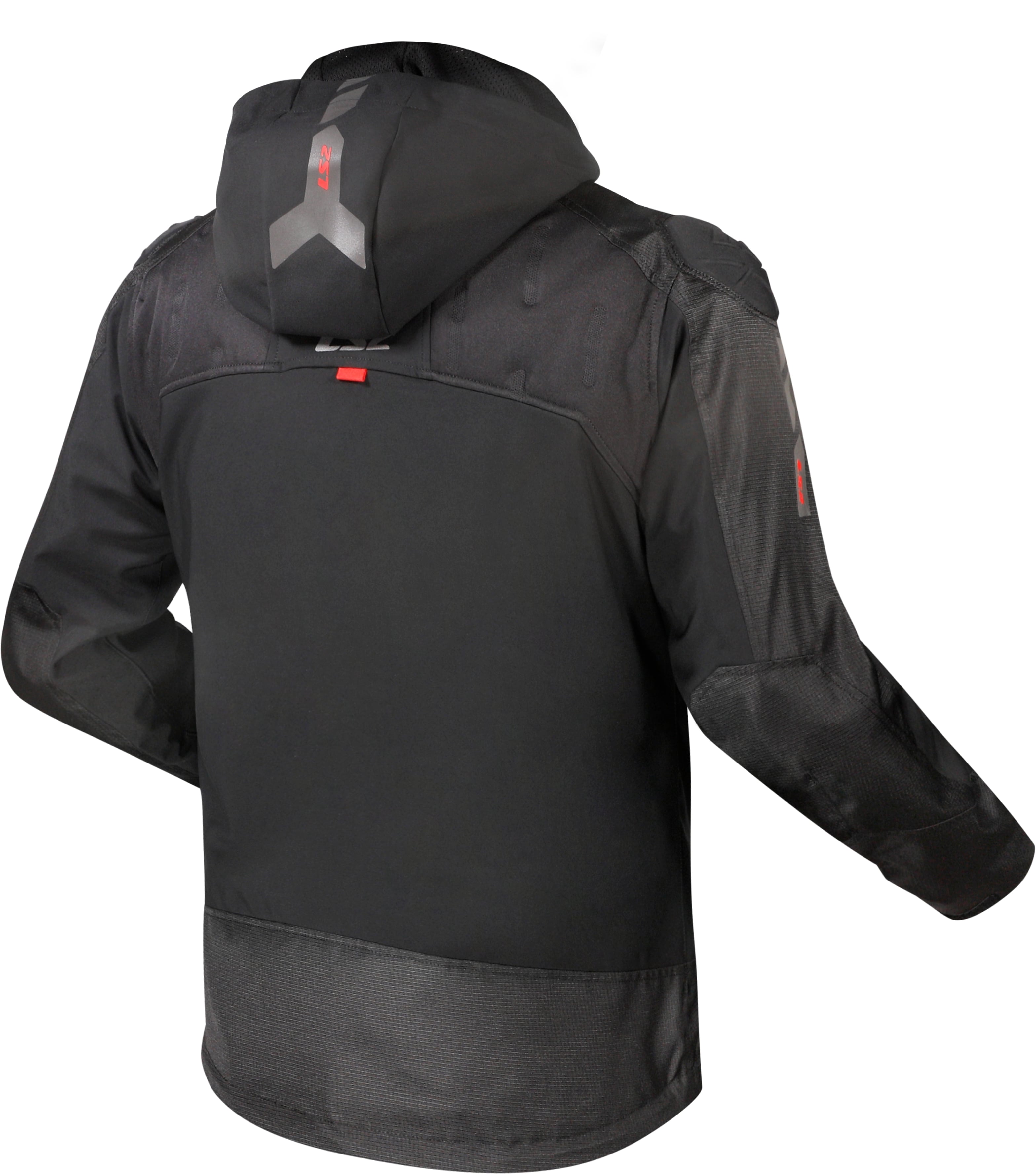 Giacca per moto in tessuto Uomo LS2 ZIRCONIUM MAN JACKET BLACK RED