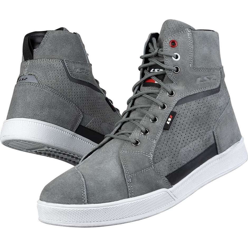 Scarpe Sneakers per moto Uomo LS2 DOWNTOWN MAN BOOTS DARK GREY