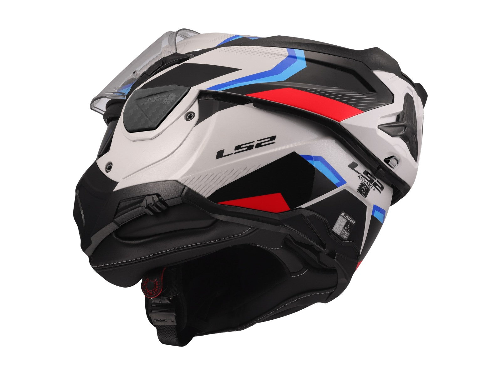 Casco Modulare ribaltabile a 180º LS2 FF910 ADVANT II TRIPLE WHITE BLUE RED