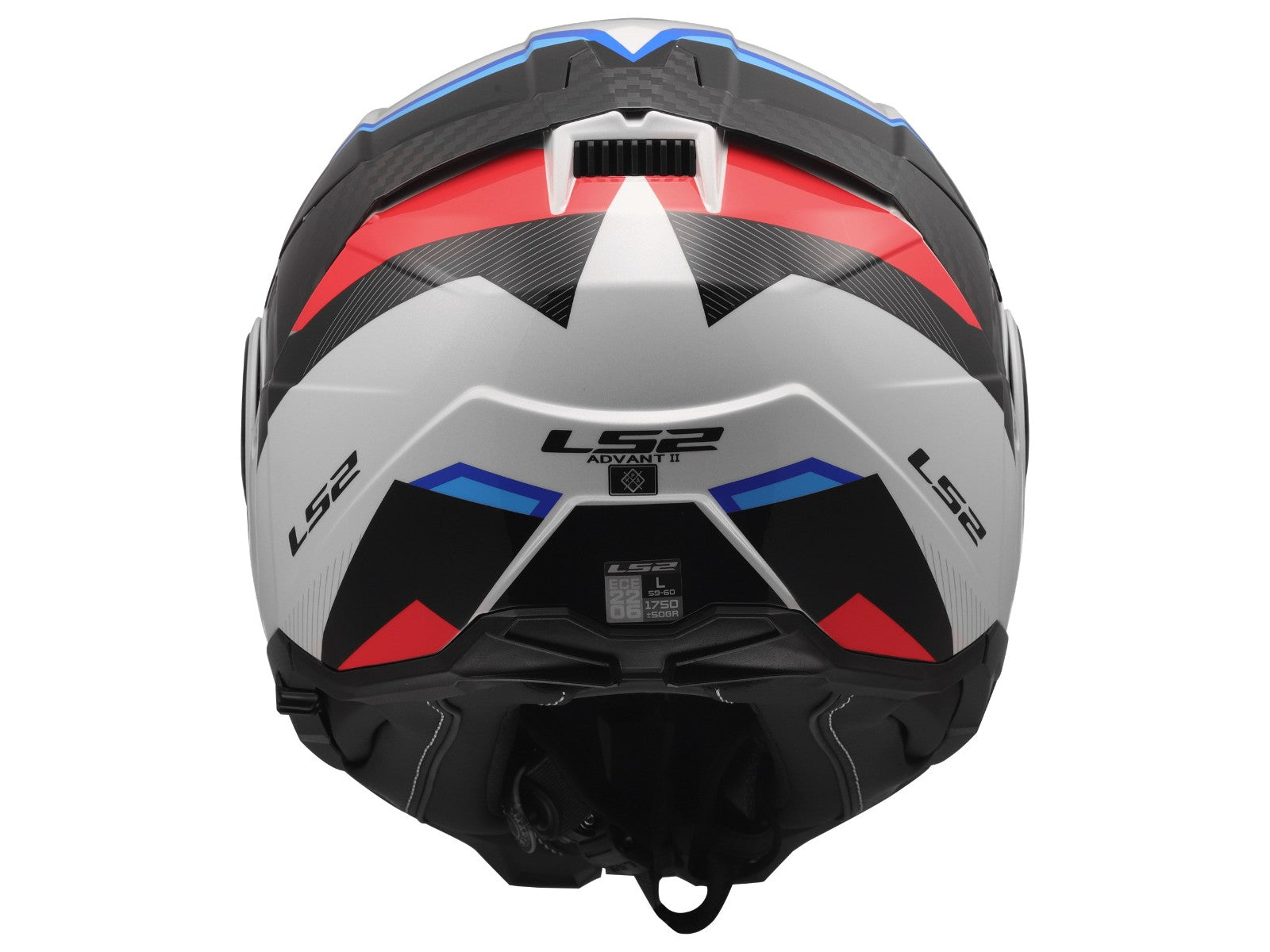 Casco Modulare ribaltabile a 180º LS2 FF910 ADVANT II TRIPLE WHITE BLUE RED