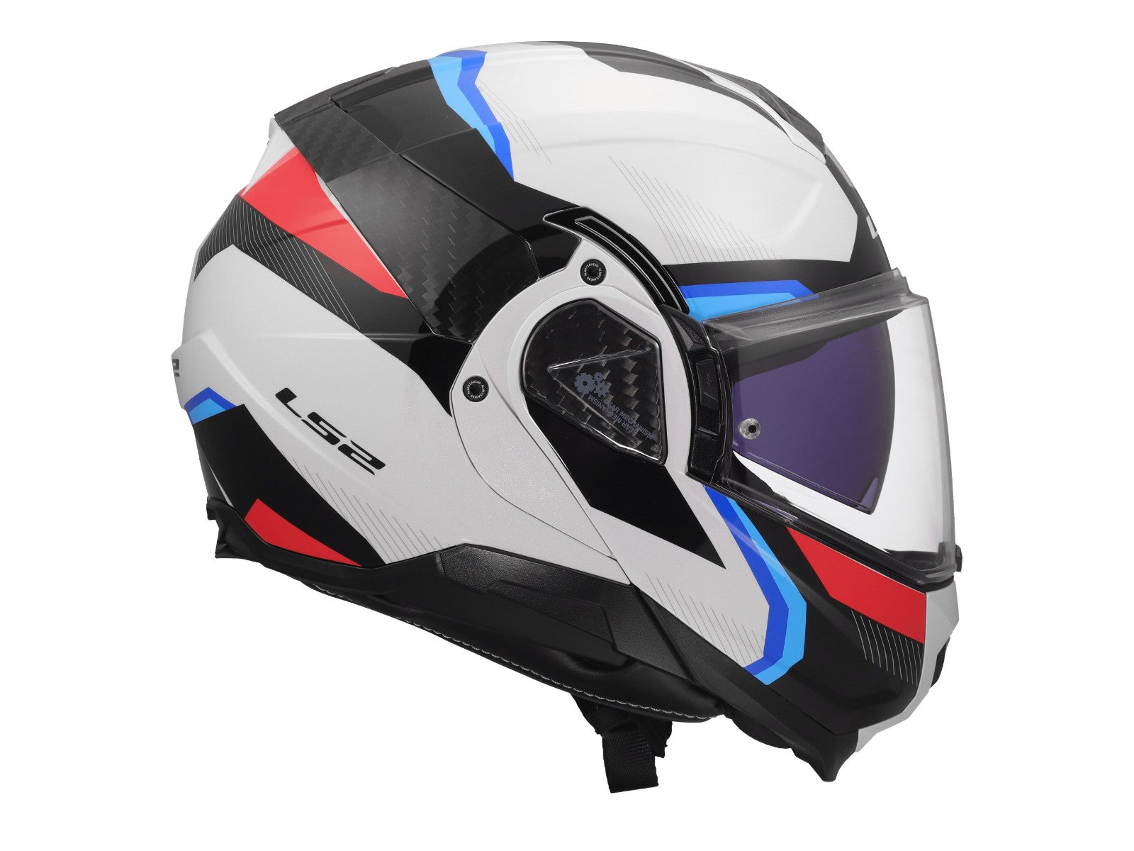 Casco Modulare ribaltabile a 180º LS2 FF910 ADVANT II TRIPLE WHITE BLUE RED