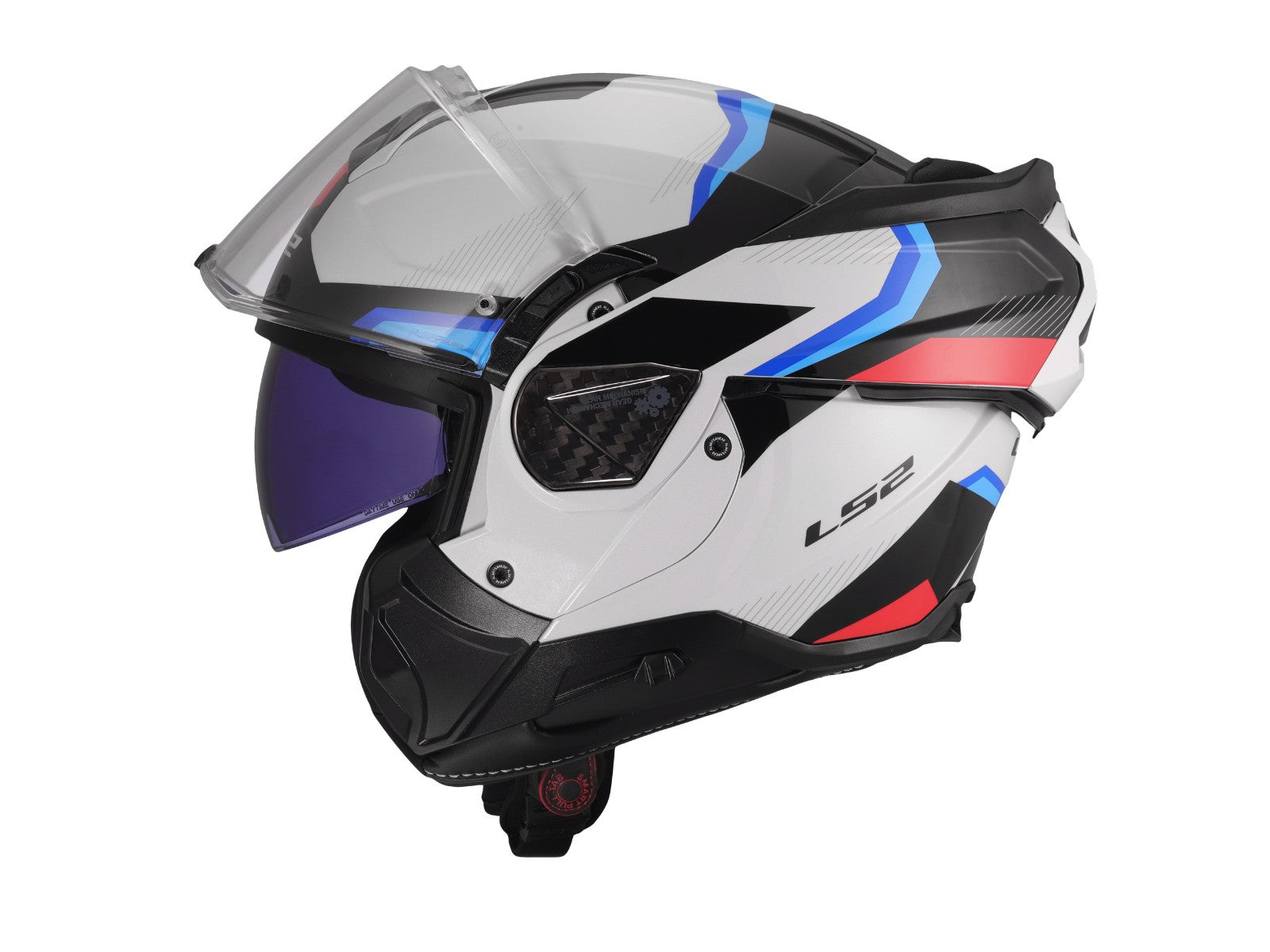 Casco Modulare ribaltabile a 180º LS2 FF910 ADVANT II TRIPLE WHITE BLUE RED