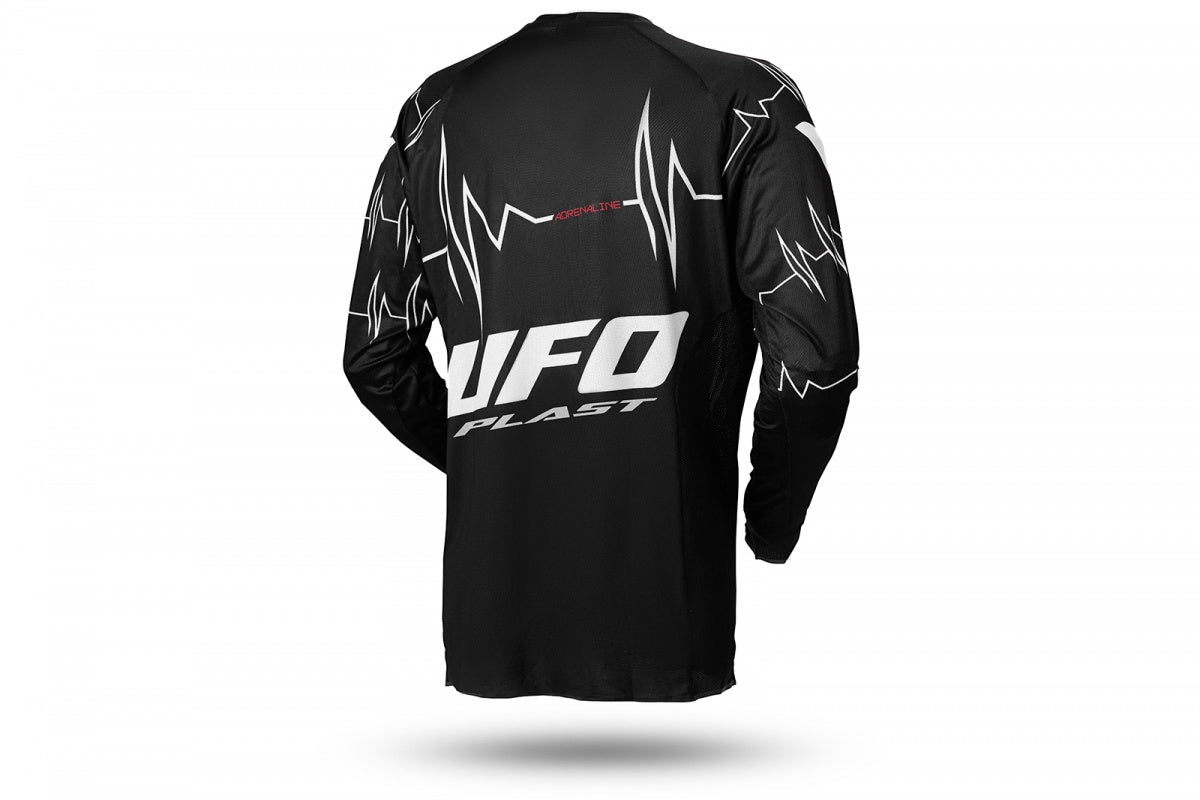 Maglia motocross Slim Adrenaline nera, bianca e rossa UfoPlast