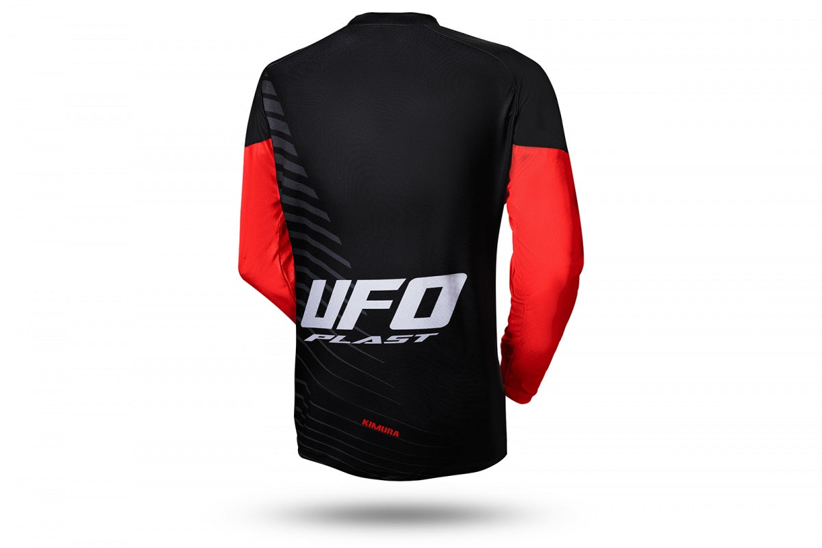 Maglia motocross Kimura nera e rossa UfoPlast