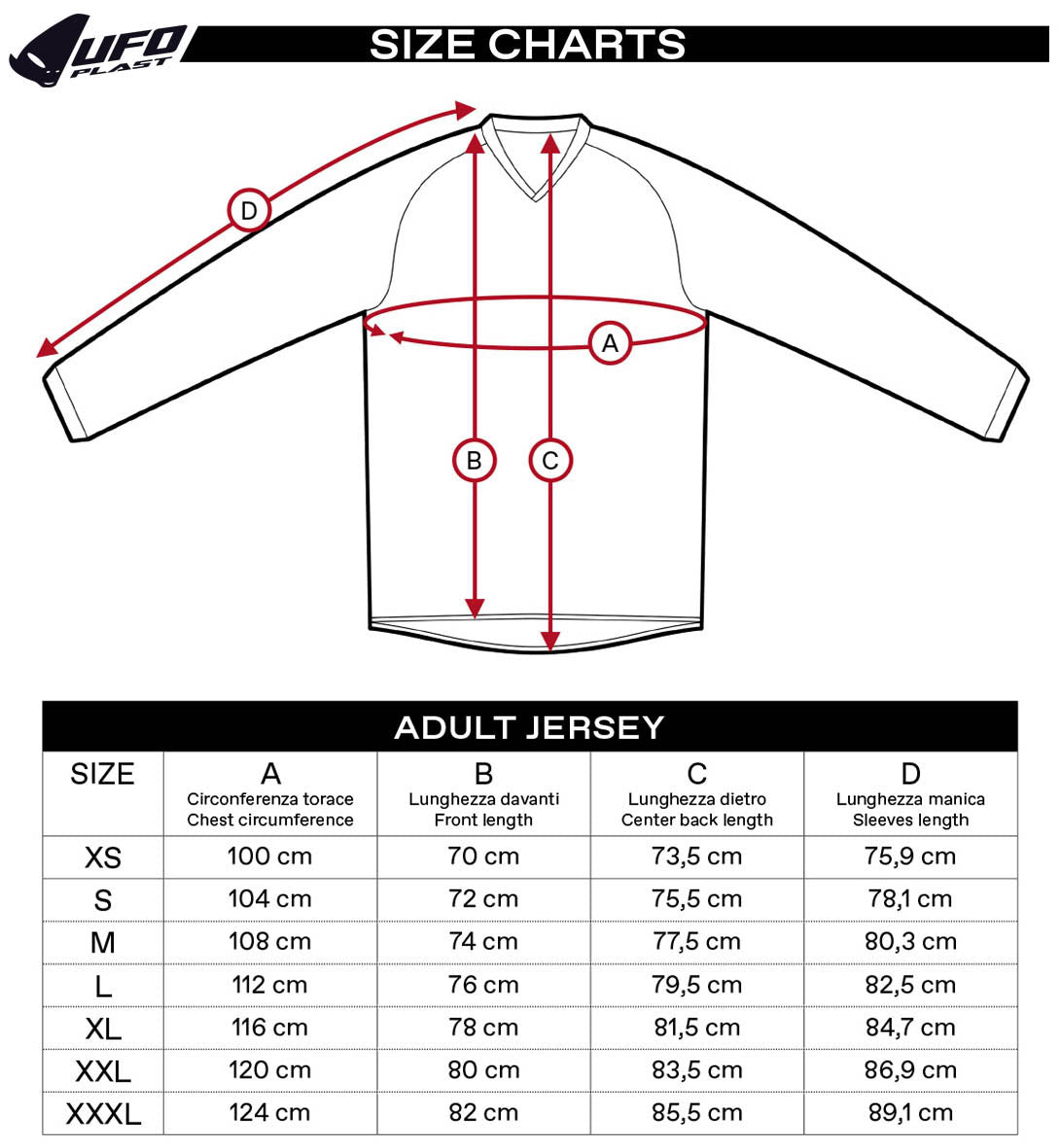 Maglia motocross Kimura nera e rossa UfoPlast