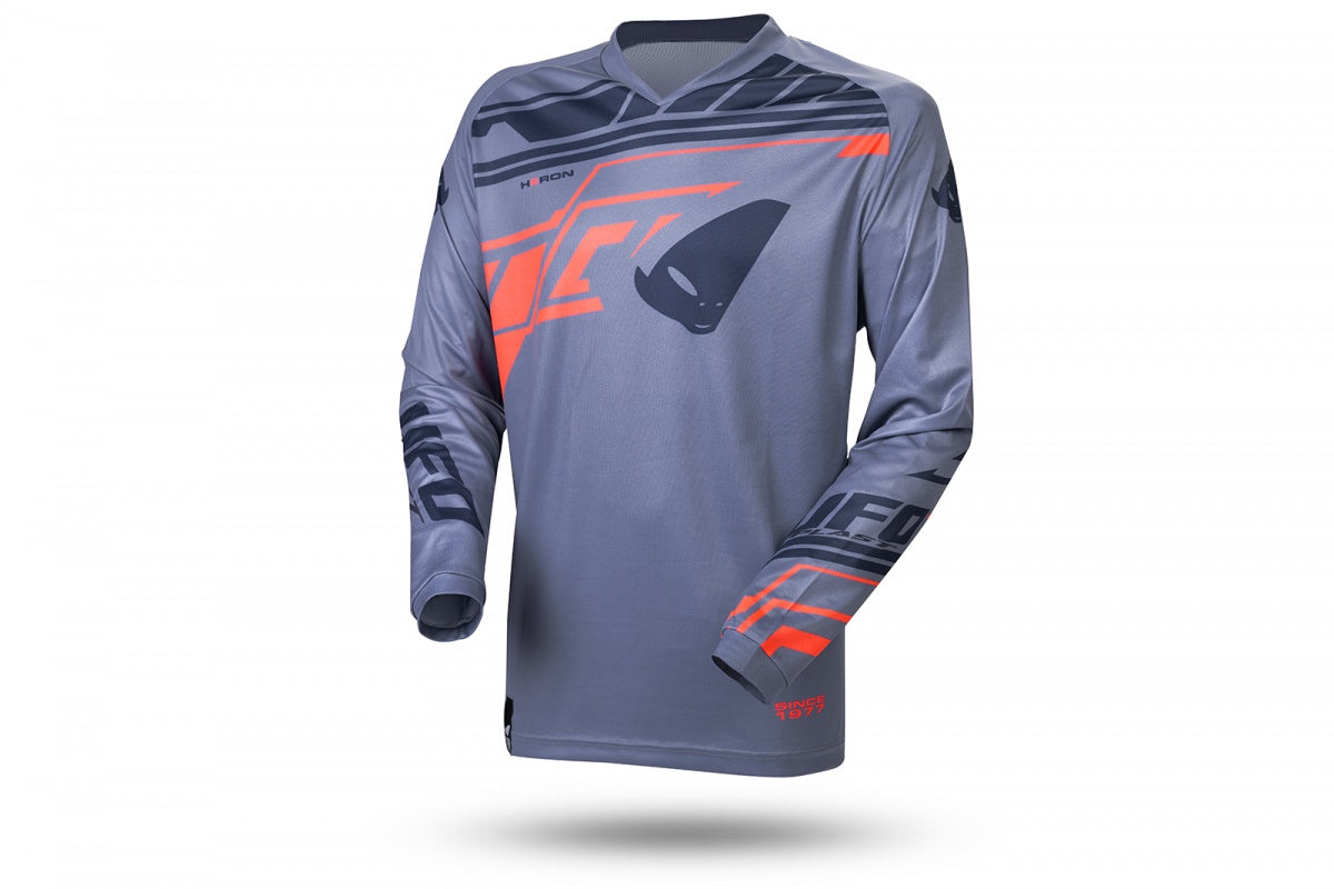 Maglia motocross Heron grigia e arancione UfoPlast