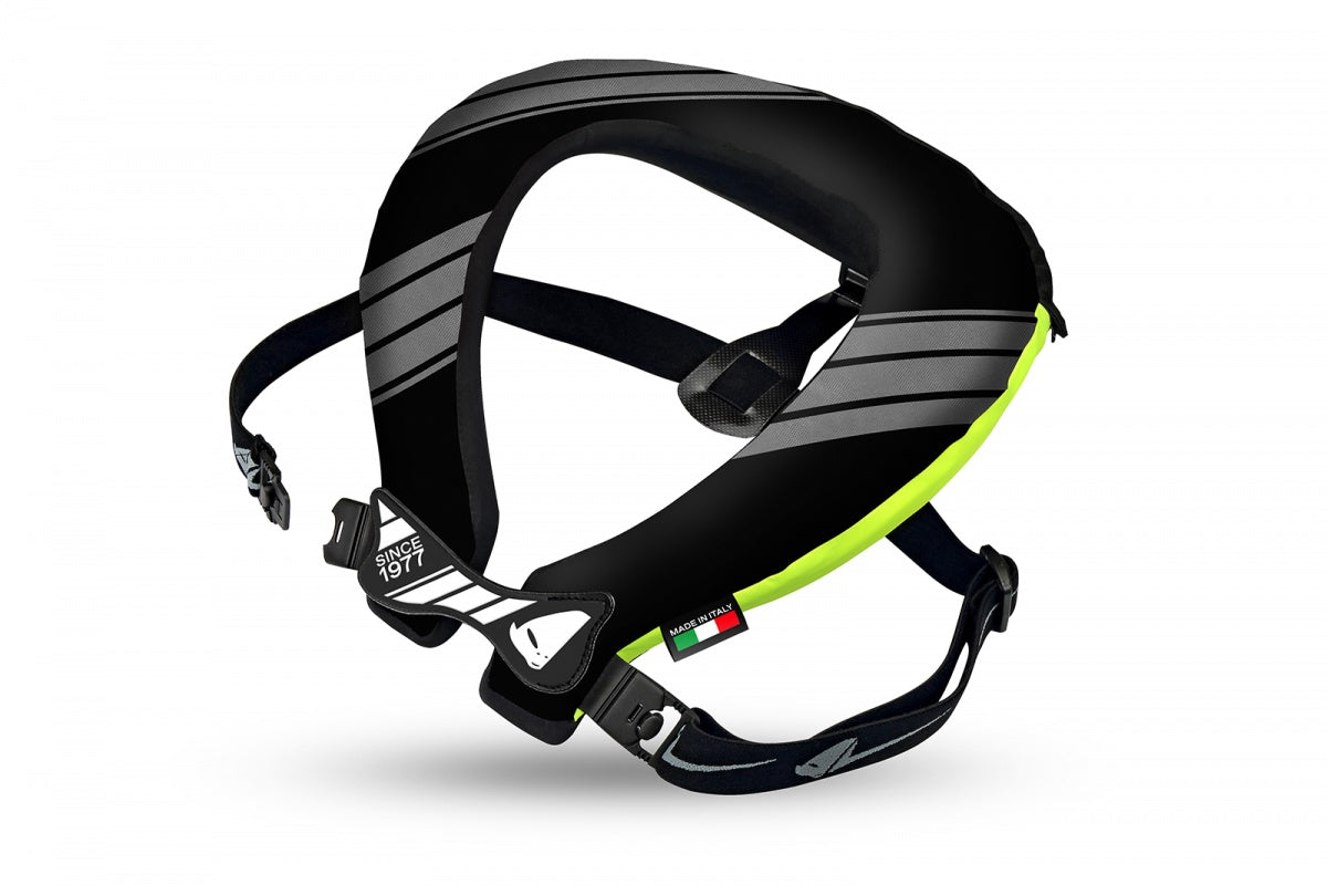 Supporto collo motocross Bulldog nero e giallo fluo UfoPlast