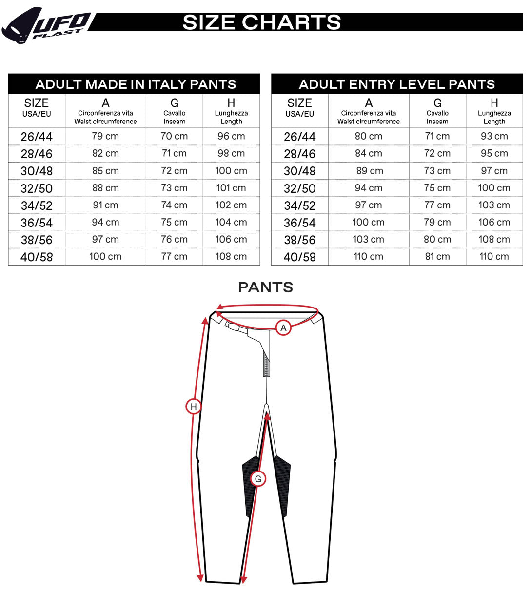 Pantaloni motocross Slim Adrenaline nero, bianco e rosso UfoPlast