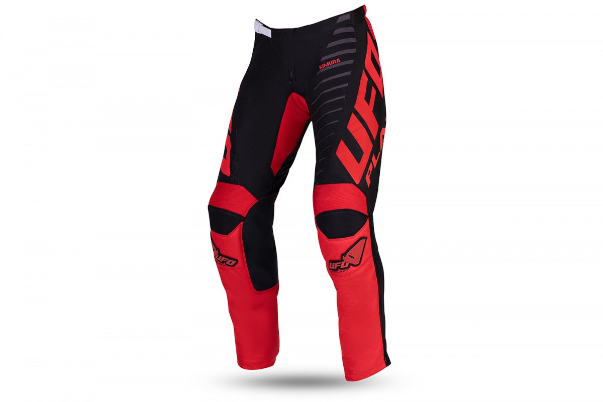 Pantaloni motocross Kimura nero e rosso UfoPlast
