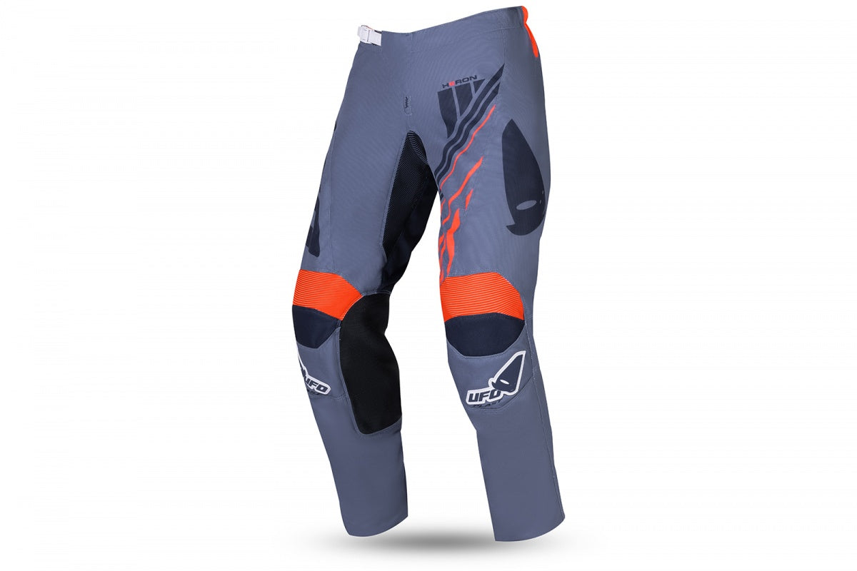 Pantaloni motocross Heron grigio e arancione UfoPlast