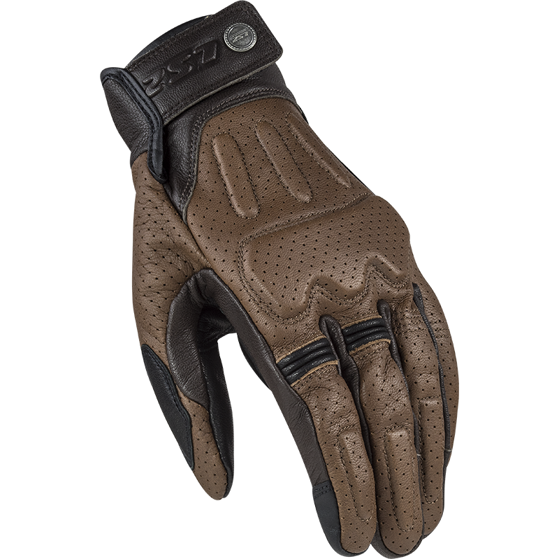 Guanti per moto Uomo Marroni LS2 RUST MAN GLOVES BROWN LEATHER S