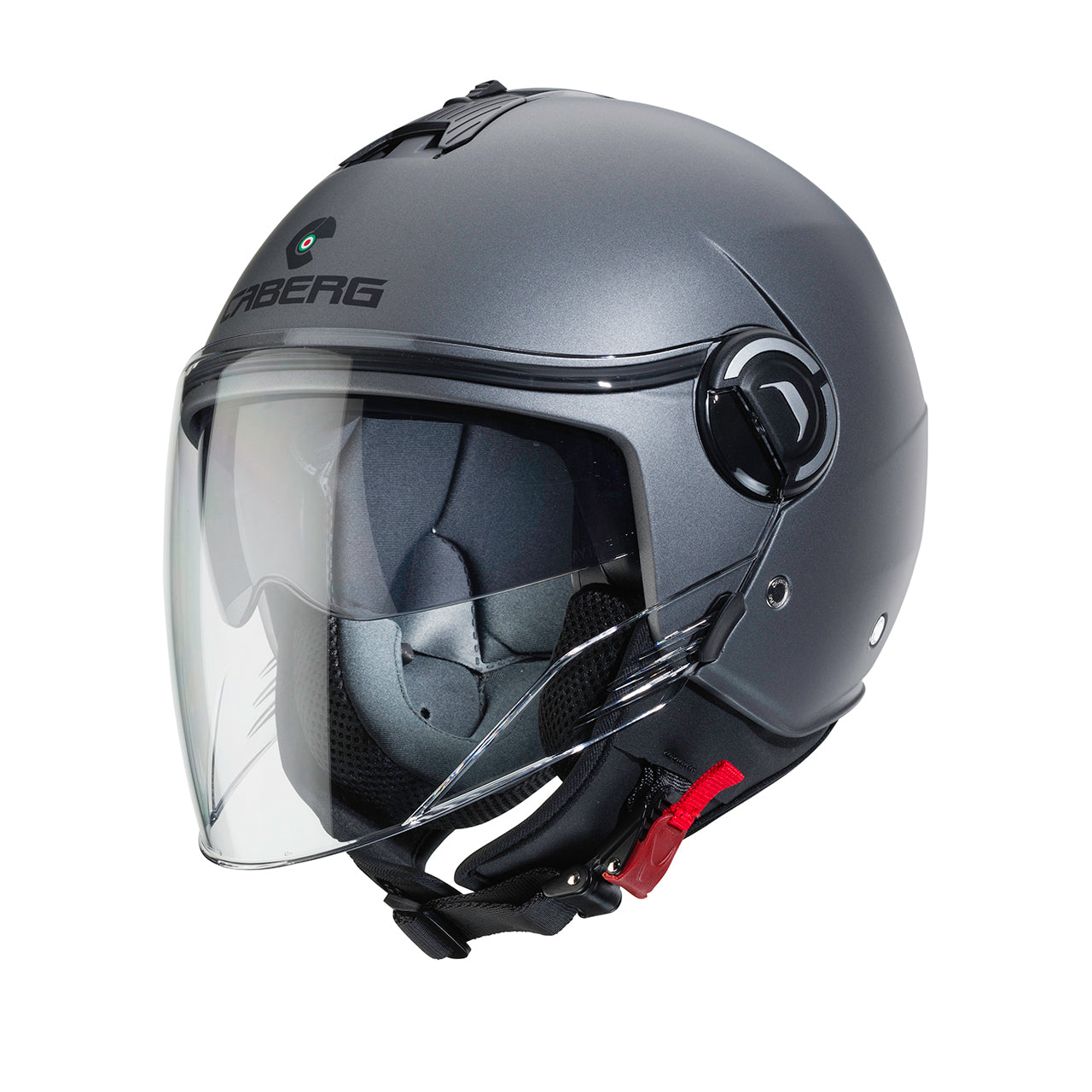 Casco moto scooter jet CABERG Riviera V4X Grigio Opaco