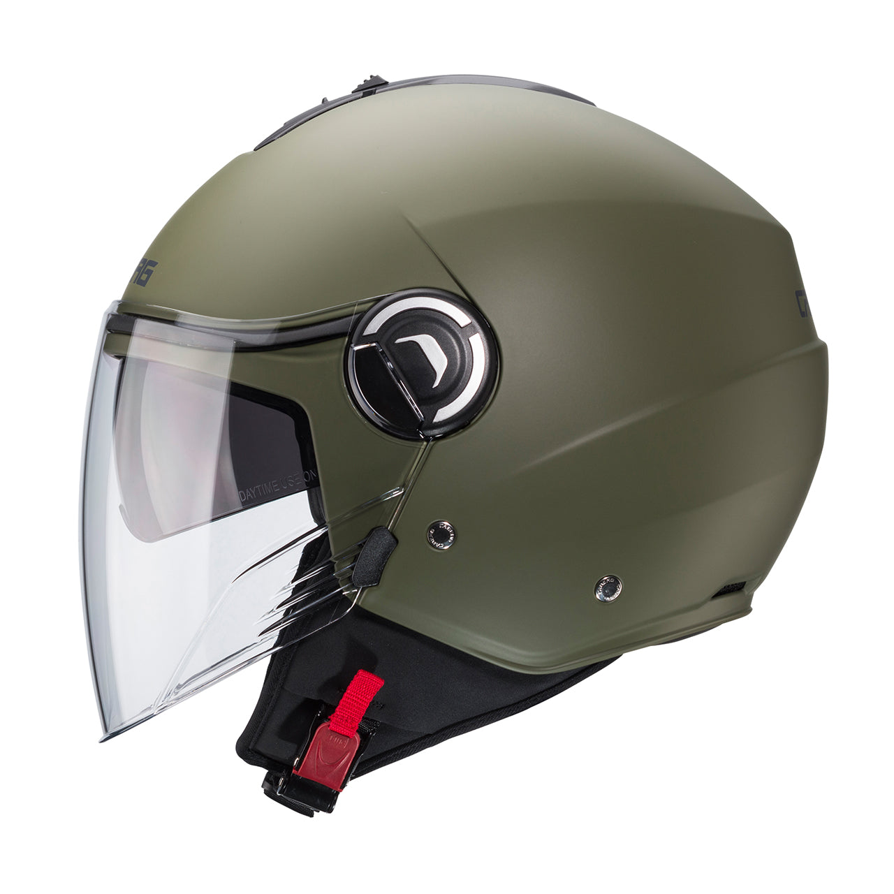 Casco moto scooter jet CABERG Riviera V4X Verde Militare Opaco 