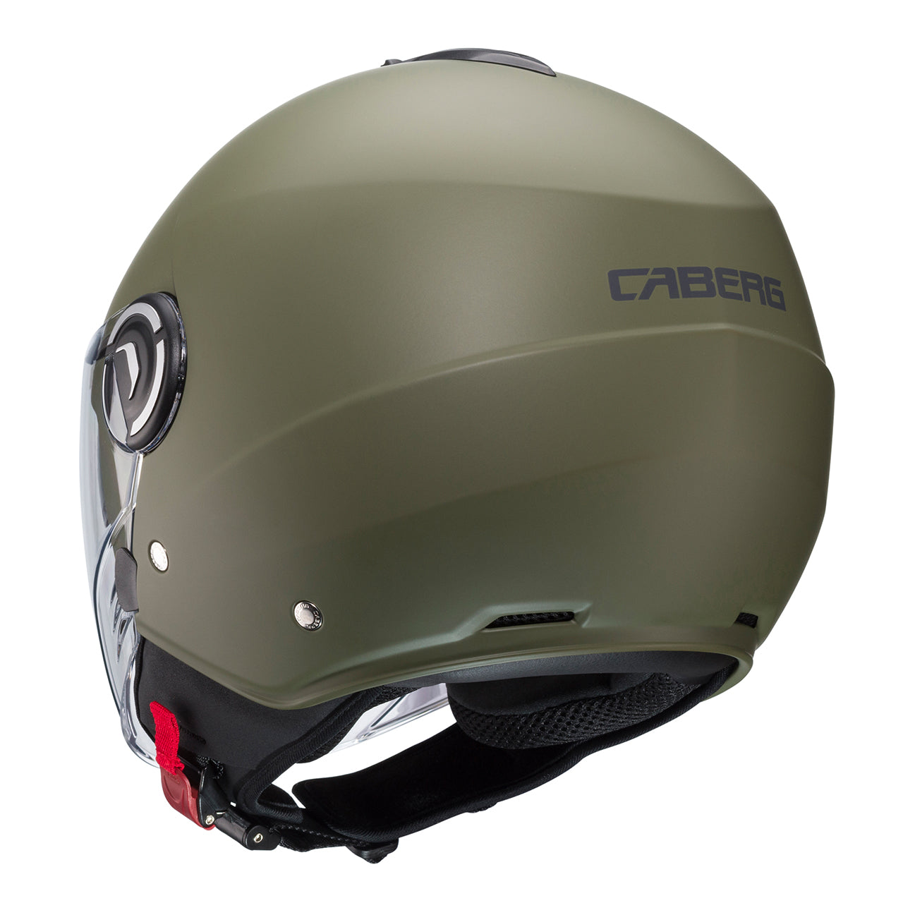 Casco moto scooter jet CABERG Riviera V4X Verde Militare Opaco 