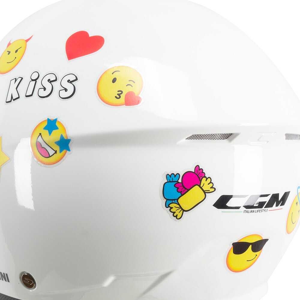 Casco Jet Cgm Bambini 261A MINI MONO Bianco