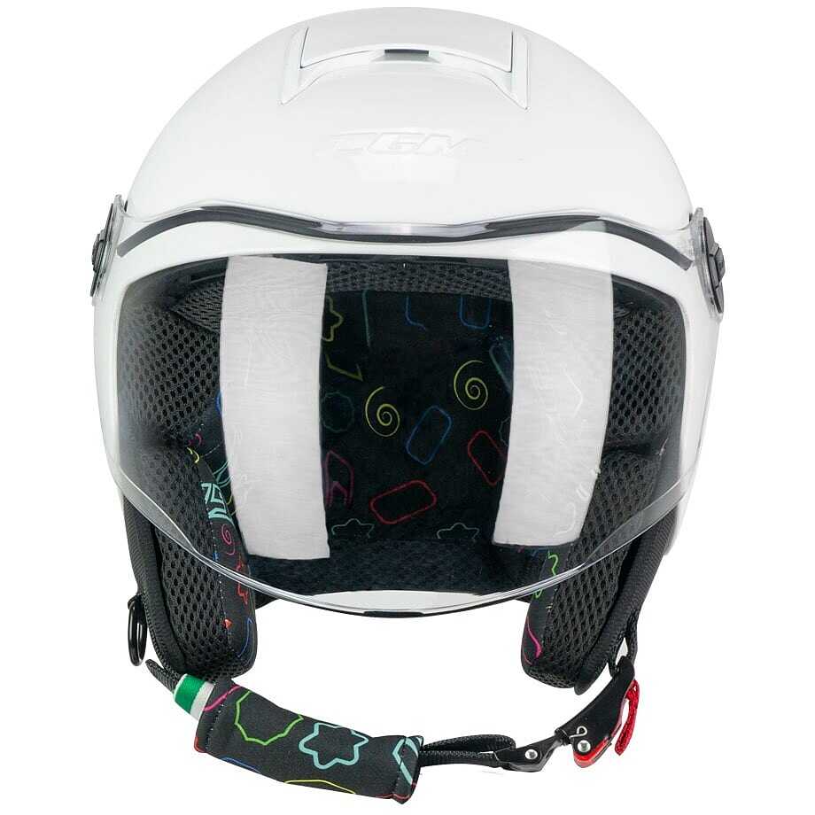 Casco Jet Cgm Bambini 261A MINI MONO Bianco