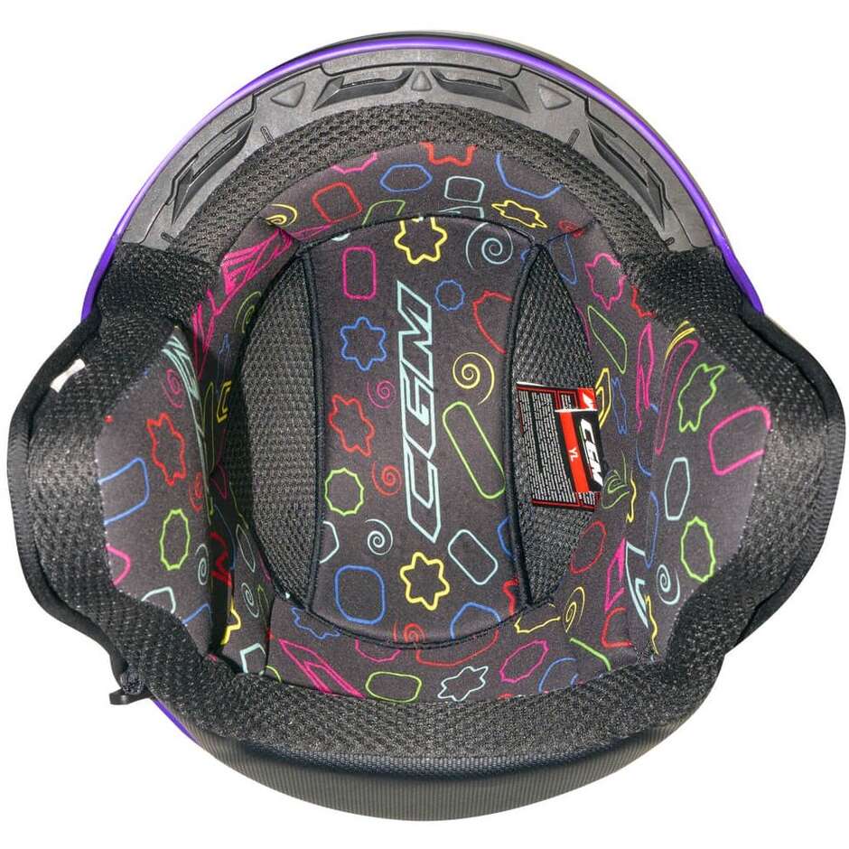 Casco Jet Cgm Bambini 261D MINI DREAMS Bianco Fucsia Celeste