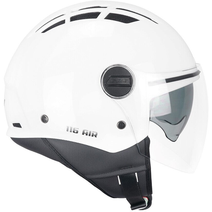 Casco Jet Cgm Uomo Donna Scooter 116A AIR MONO Bianco Lucido 