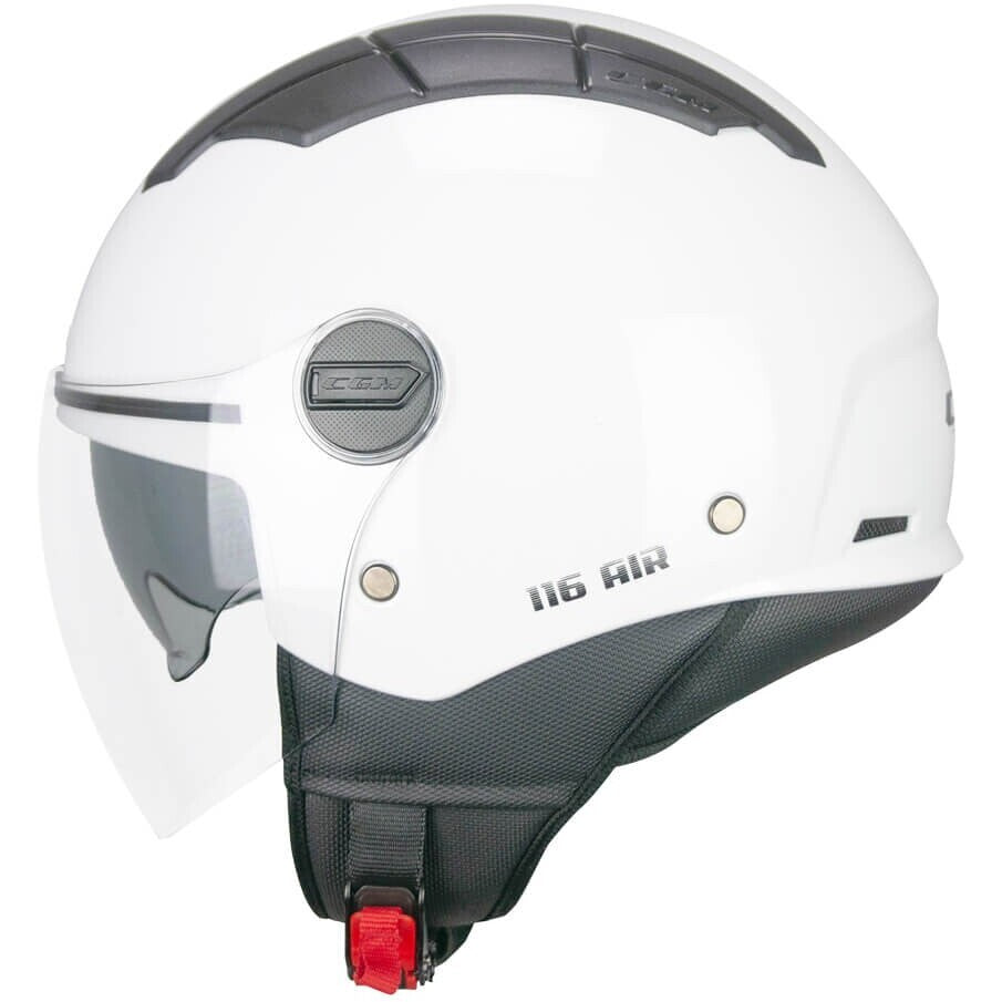 Casco Jet Cgm Uomo Donna Scooter 116A AIR MONO Bianco Lucido 
