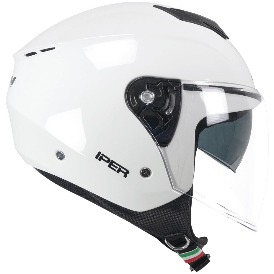 Casco Jet Cgm Uomo Donna Scooter 126A IPER MONO Bianco